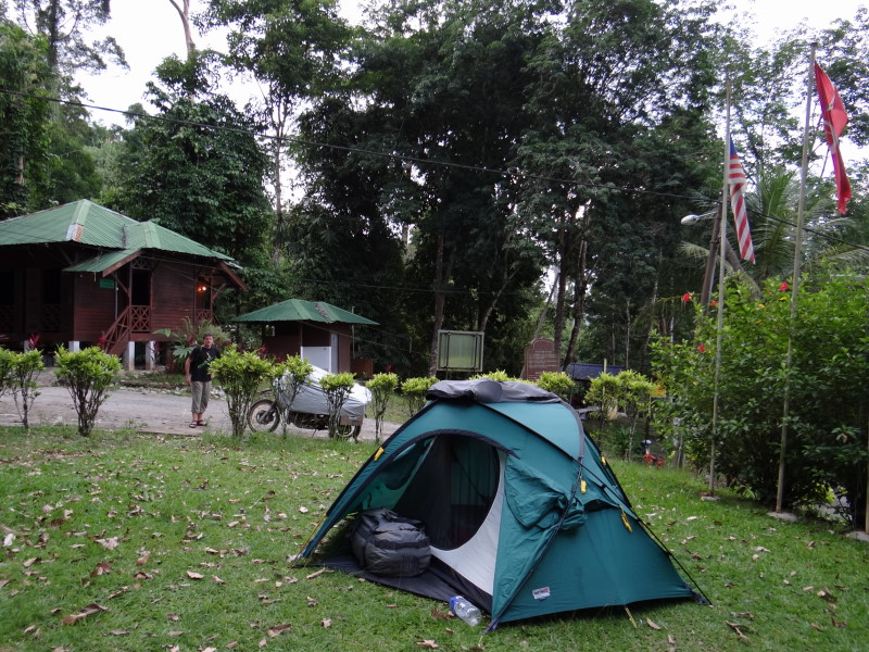 camping in the nature park, \"Gunung Stong\"