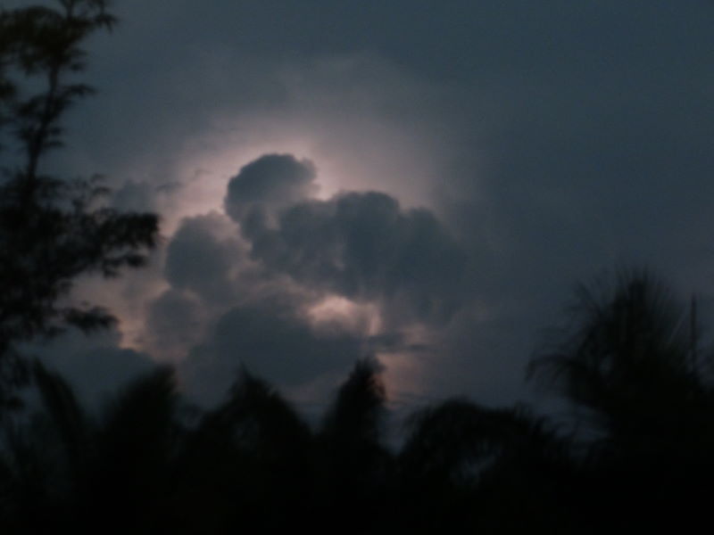 impressive lightnings at night