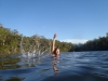 a refreshing swim in the dam after the breathtaking climb