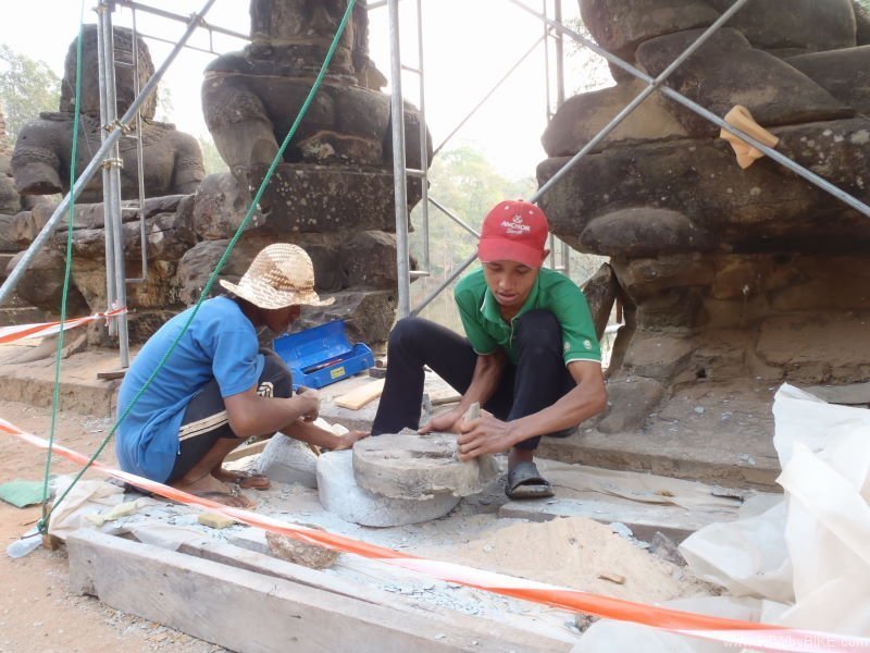 conservation and restoration works at Angkor