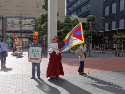 Auckland demonstration for tibet rights