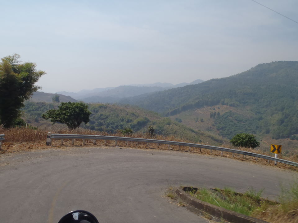 along the Burma border direction north